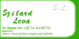 szilard leva business card